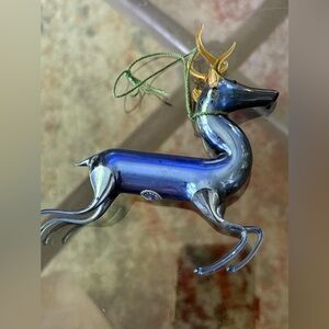 Antique Rare Bimini Lauscha Reindeer Ornament